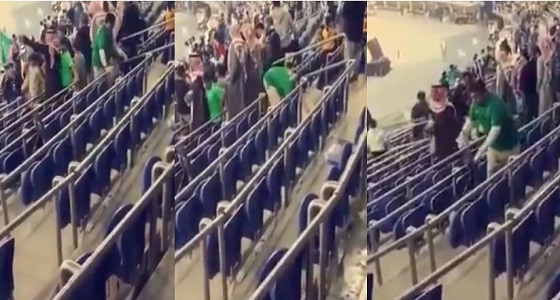 شاهد ماذا فعل مشجع سعودي بعد مباراة الأخضر في الكويت